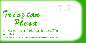 trisztan plesa business card